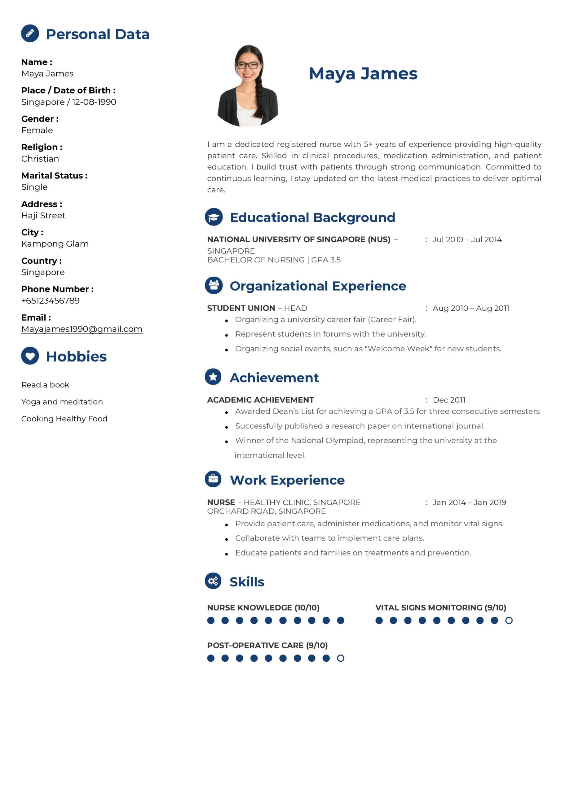 Nurse CV Example