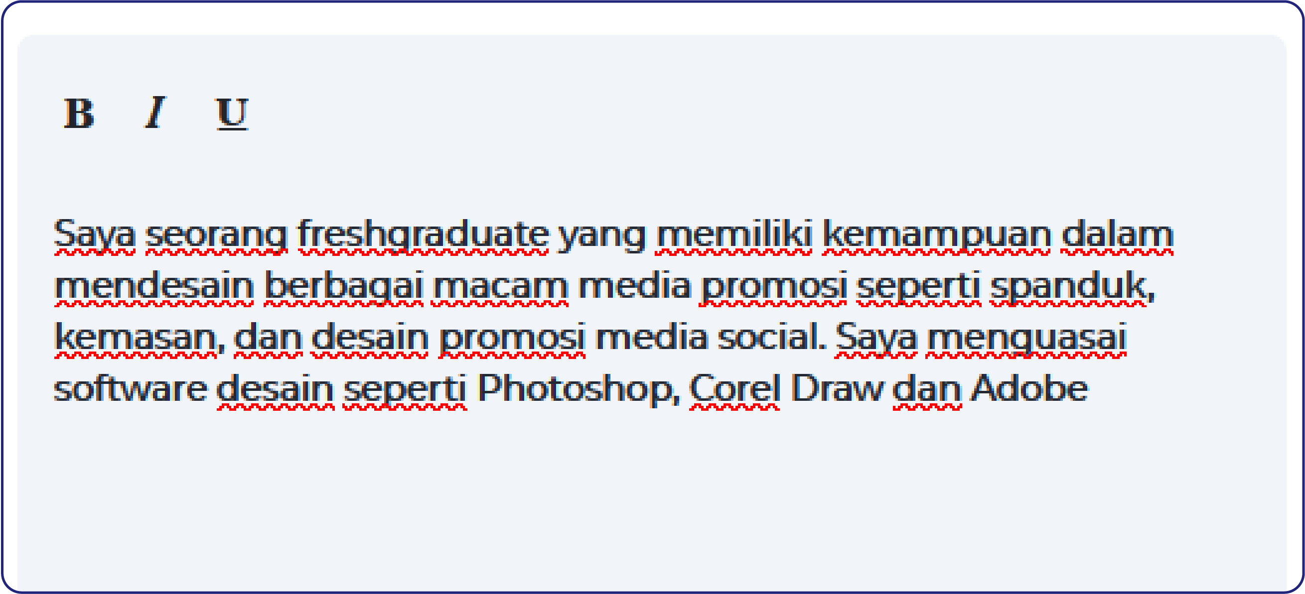 4. Maka kata-kata insipirasi yang kamu pilih akan langsung tercantum pada CV yang kamu buat